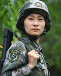 記沈陽軍區(qū)某集團軍優(yōu)秀女大學生干部白雪